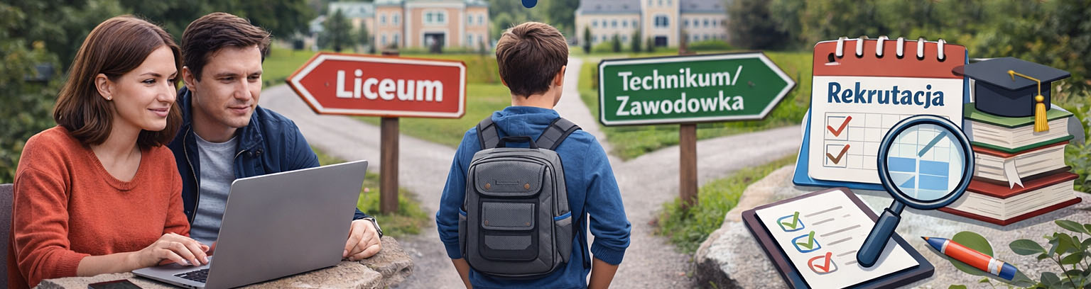 zdjęcie rodziców pomagających w wyborze szkoły